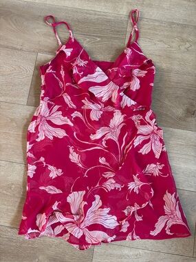 Express Pink Floral Ruffled romper